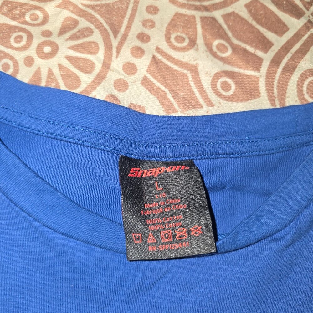 Snap On Blue Long-sleeved Shirt Size Large - Picture 3 of 5